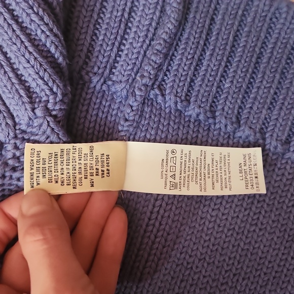 L.L. Bean heavy knit cardigan in purplish/blue - Picture 4 of 10